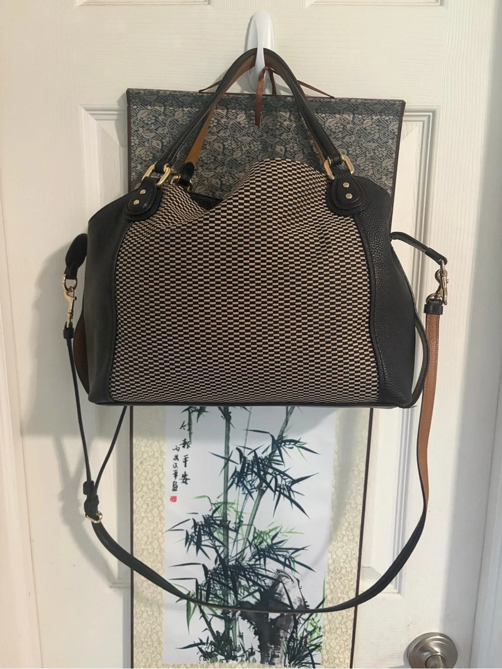 COACH Legacy Jacquard Edie 31 Purse Medium Shoulder Handbag 28895 Satchel hobo